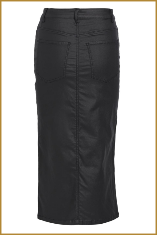 OBJECT - OBJNAYA COATED MW SKIRT NOOS zwart -OBJ230104