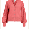 OBJECT - OBJEVA L/S KNIT CARDIGAN - OBJ230094 georgia peach melange