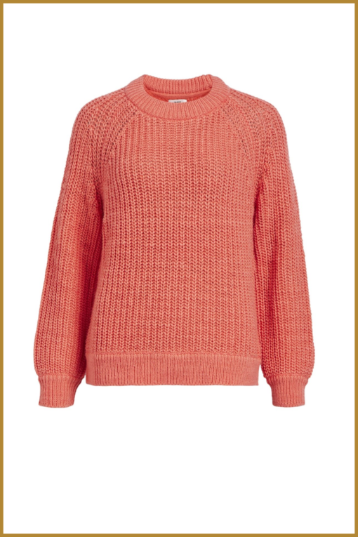 OBJECT - OBJJAMIE L/S KNIT PULLOVER - OBJ230097 georgia peach - Afbeelding 2