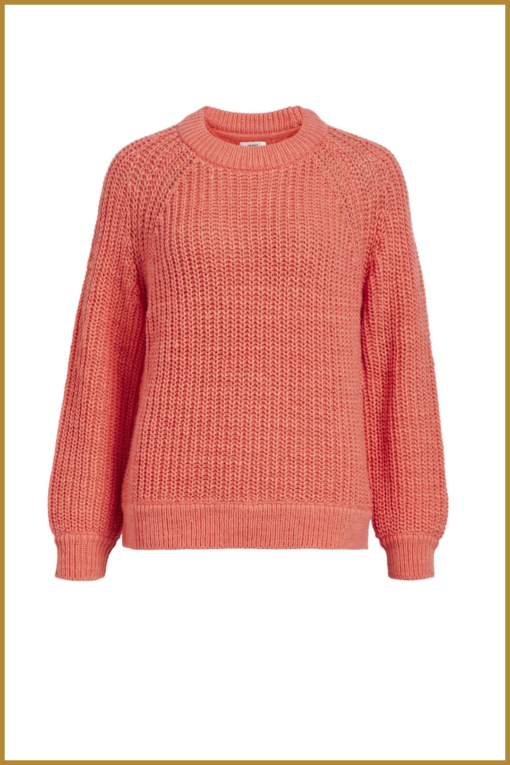 OBJECT - OBJJAMIE L/S KNIT PULLOVER - OBJ230097 georgia peach