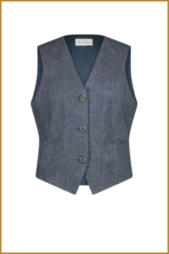 Alternative view of JL - Erik Vest Technical Jersey - blue denim - JAN230044