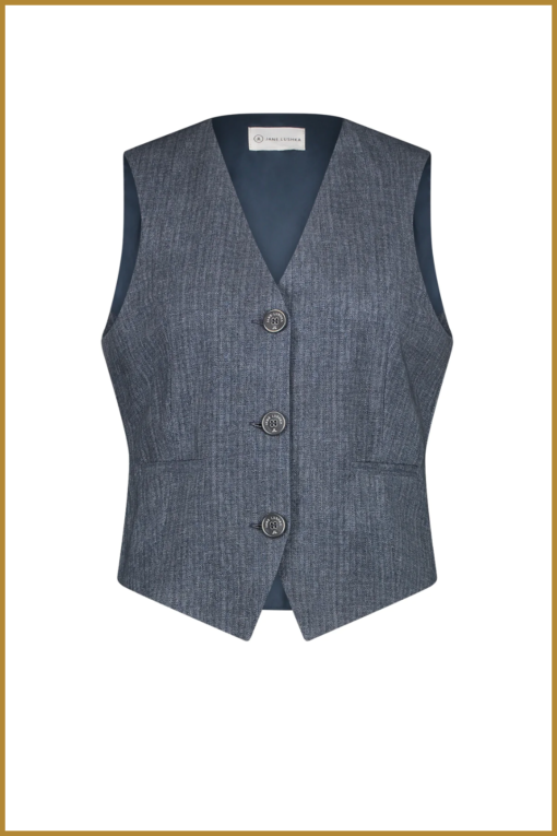 JL - Erik Vest Technical Jersey - blue denim - JAN230044