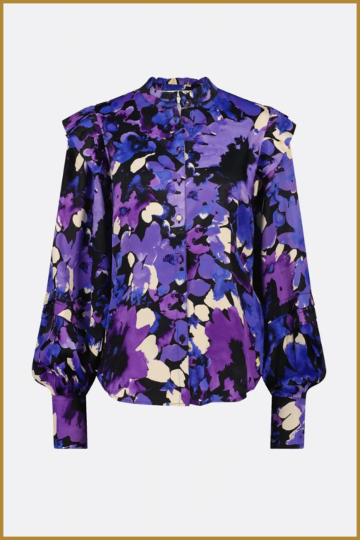 FABIENNE CHAPOT - Philo blouse Black/Bluemsbury - FAB230062 - Afbeelding 2