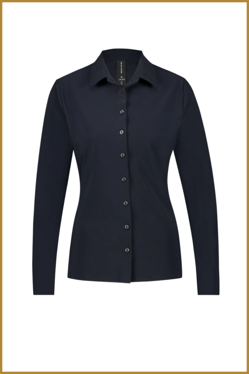 JL - Blouse Betty ls blauw- -JAN230075 - Afbeelding 2