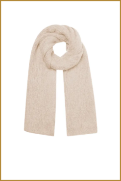 INUZ - Scarf knitted plain - off-white -YEH230029