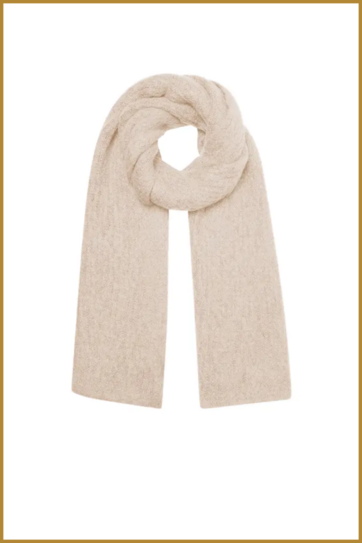 INUZ - Scarf knitted plain - off-white -YEH230029