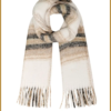 INUZ - |Scarf colorful stripe detail - beige-YEH230033