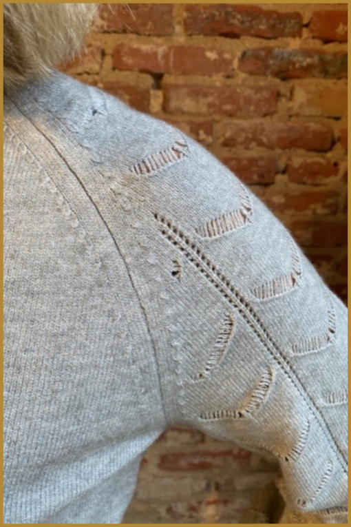 OBJECT - OBJEVA L/S KNIT CARDIGAN - OBJ230095 light grey melange - Afbeelding 2