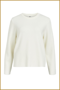 Alternative view of OBJECT - OBJREYNARD SQUARE SLEEVE O-NECK  - OBJ230092 cloud dancer