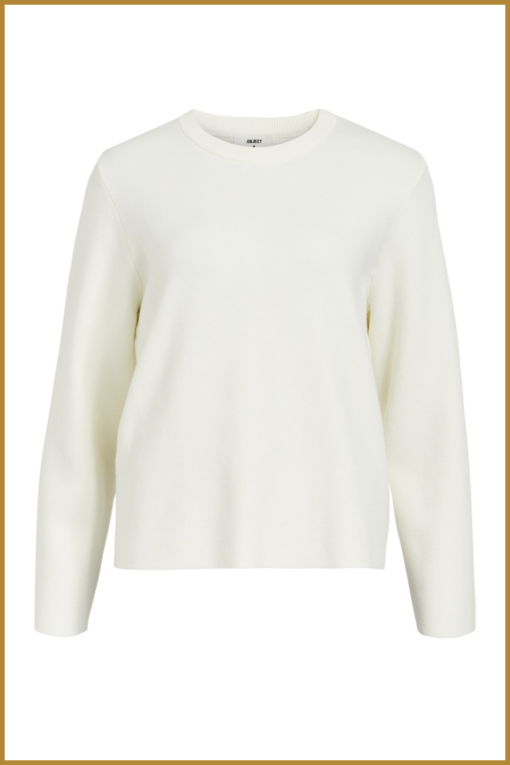 OBJECT - OBJREYNARD SQUARE SLEEVE O-NECK  - OBJ230092 cloud dancer - Afbeelding 2