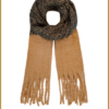 INUZ - |Colorful scarf beige black-YEH230028