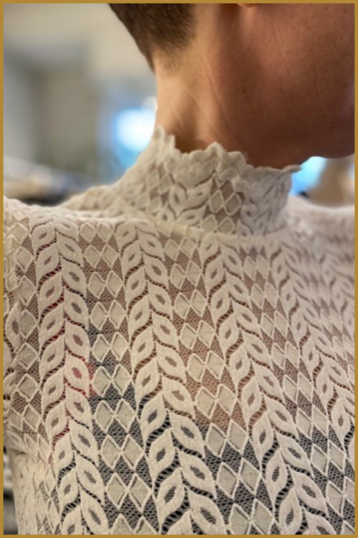 INUZ - Shirt lace lux offwhite -INU230319 - Afbeelding 2