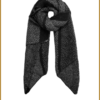 INUZ - Scarf zigzag zwart grijs -YEH230023