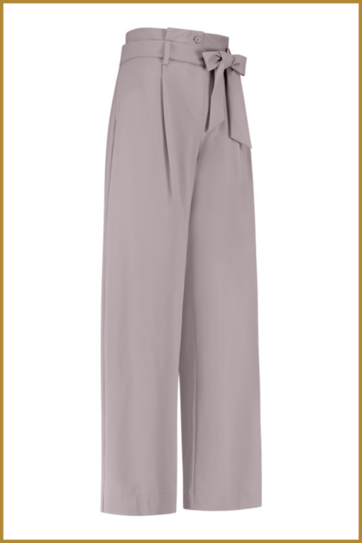 STUDIO ANNELOES - Cara paperbag trousers taupe - STU230059