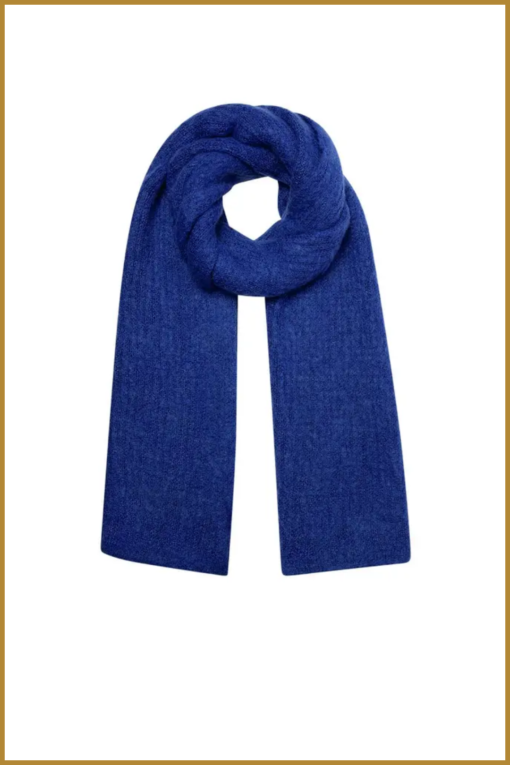 INUZ - Scarf knitted plain - blue -YEH230030