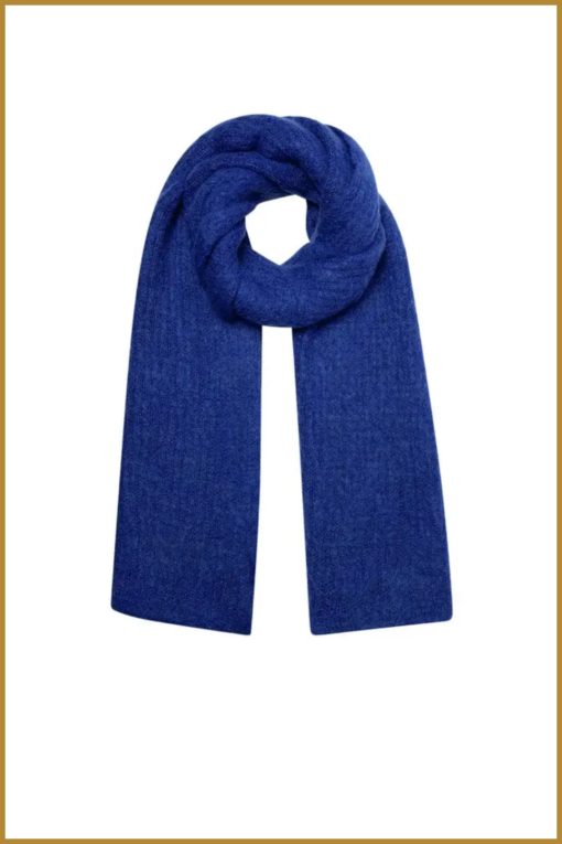 INUZ -  Scarf knitted plain - blue -YEH230030
