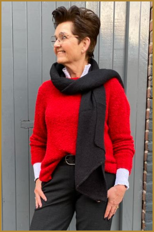 JL -  Teddy Pullover red - JAN230058