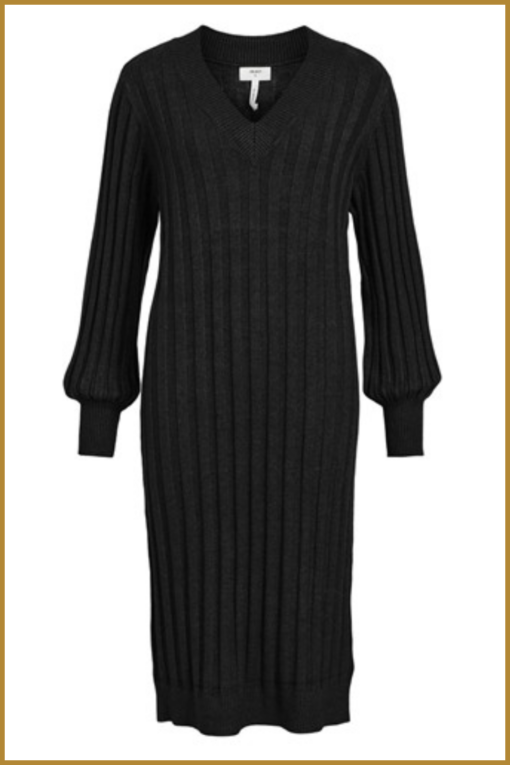 Object - OBJALICE L/S KNIT DRESS - OBJ230041 black