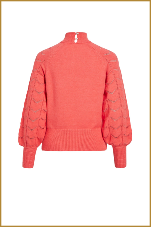 OBJECT - OBJEVA L/S KNIT PULLOVER  - OBJ230096 georgia peach melange - Afbeelding 3