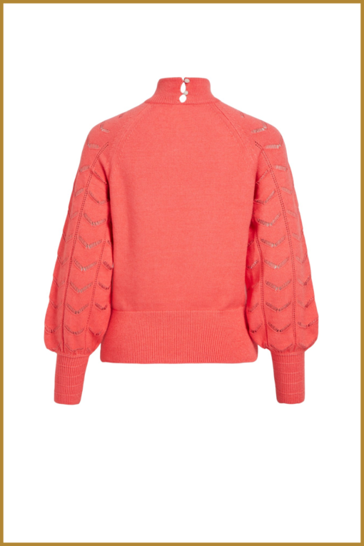 OBJECT - OBJEVA L/S KNIT PULLOVER - OBJ230096 georgia peach melange