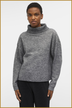 Alternative view of Pullover OBJMINNA - OBJ230071 dark grey melange