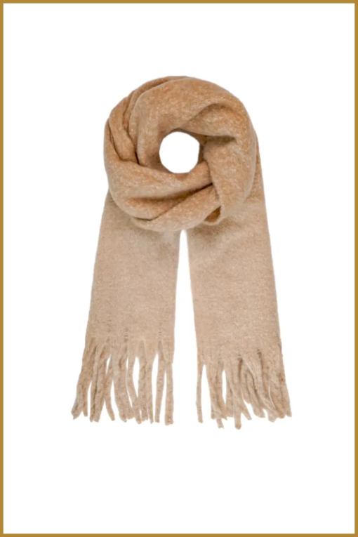 INUZ - |Colorful scarf beige- YEH230024