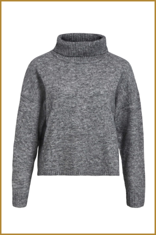 Pullover OBJMINNA - OBJ230071 dark grey melange - Afbeelding 3