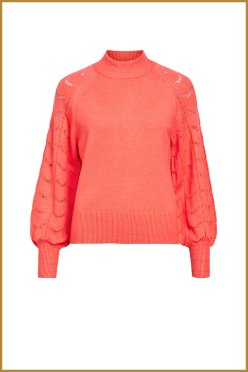 OBJECT - OBJEVA L/S KNIT PULLOVER  - OBJ230096 georgia peach melange - Afbeelding 2