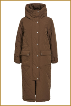 Alternative view of OBJECT - OBJkatie long coat noos dark earth-OBJ230307