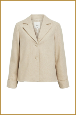 Alternative view of OBJECT - OBJNICOLE L/S WOOL JACKET - OBJ240004 sandshell melange