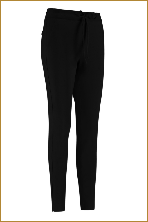 STUDIO ANNELOES - Downstairs bonded trousers black - STU230106 - Afbeelding 2