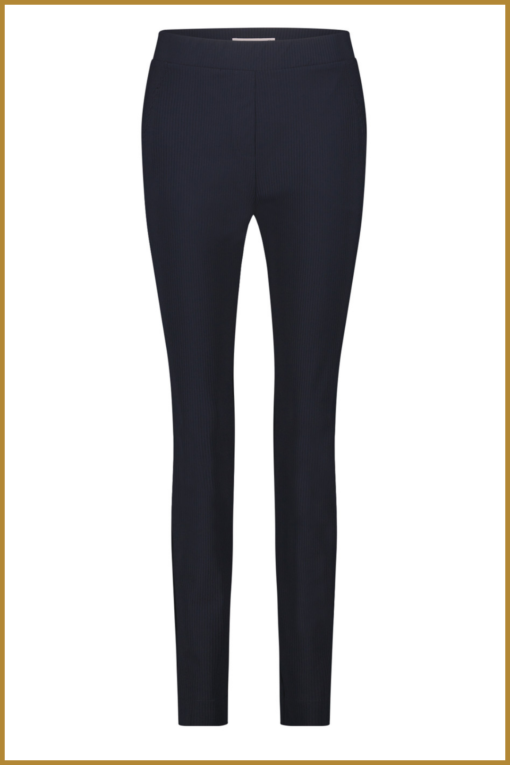 STUDIO ANNELOES - Downstep bnd rib trousers dark blue -STU240021 - Afbeelding 2