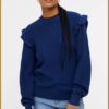 Pullover OBJMALENA ruffle - OBJ230062 estate blue