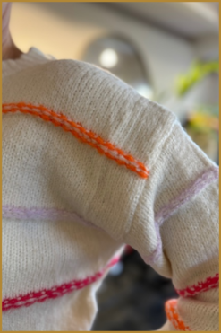 Alternative view of INUZ - Trui Stripe offwhite -INU240023