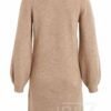 Jurk Objeve nonsia l/s knit dress - OBJ200085 Incense Melange