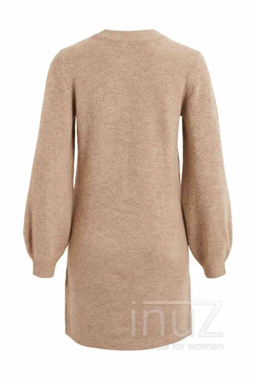 Jurk Objeve nonsia l/s knit dress - OBJ200085 Incense Melange - Afbeelding 4