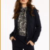 STUDIO ANNELOES - Mabel bnd rib jacket dark blue -STU240022