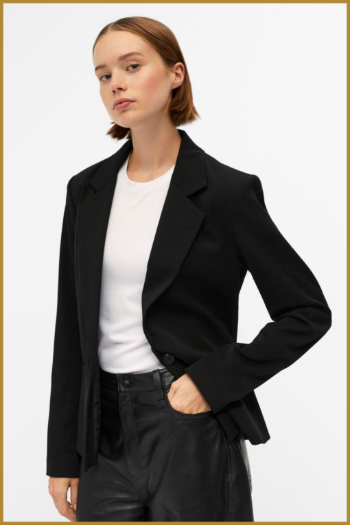 OBJECT - OBJLISA L/S BUTTON BLAZER - OBJ240001 black - Afbeelding 2