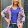 YDENCE - Jacket Jasm,in blue pink -YDE240010