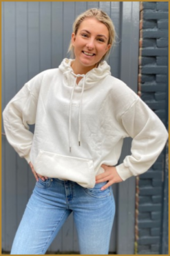 HERRLICHER - Christ hoody sweat -offwhite -INU240008