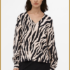 OBJECT - OBJJACIRA L/S V-NECK TOP - OBJ240013 print