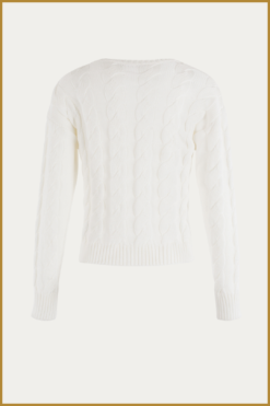 Alternative view of MSCW -  Pullover Seville offwhite solid - MOS240102