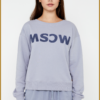 MSCW - Sweater Logo dark lavender solid - MOS240118