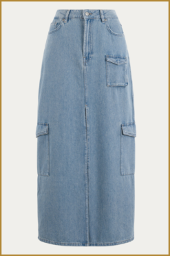 Alternative view of MSCW -Denny Skirt light denim -MOS240130