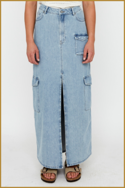 MSCW -Denny Skirt light denim -MOS240130