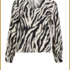 OBJECT - OBJJACIRA L/S V-NECK TOP - OBJ240013 print