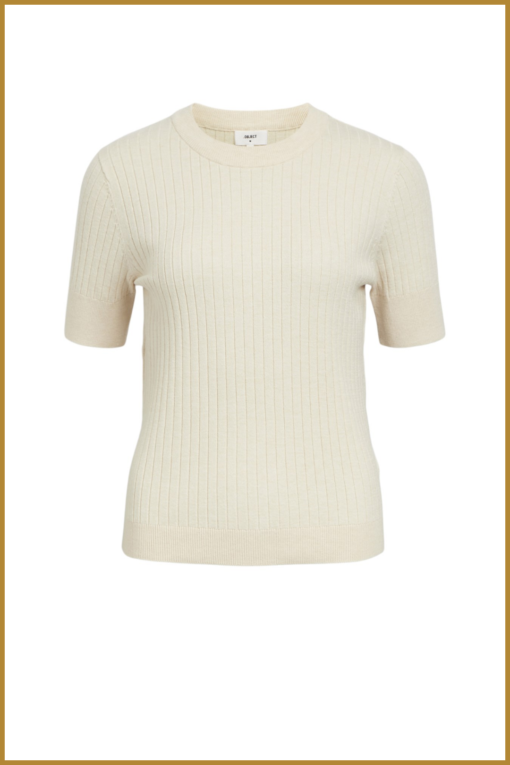 OBJECT - Shirt KM OBJNOELLE - OBJ240005 sandshell melange - Afbeelding 2