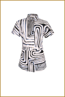 Alternative view of AIME - Jill top - AIM240006 Azura print