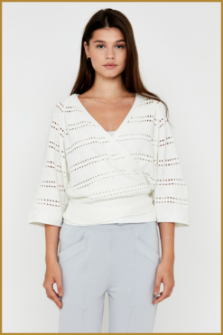 MSCW -  Vest Carlotta offwhite solid - MOS240104