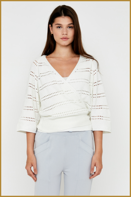 MSCW -  Vest Carlotta offwhite solid - MOS240104